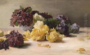 Roses And Violets by Ruth Mercier