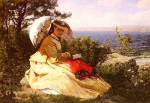 La Femme A L'ombrelle (The Woman with the Sunshade (Douarnenez Bay)) (or Baie De Douarnenez)