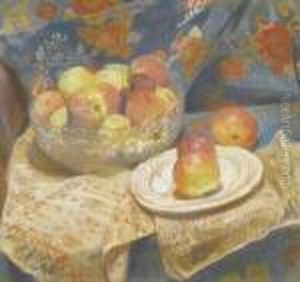 Still Life Of Apples by Aleksei Mikhailovich Korin