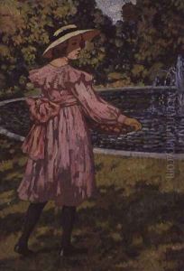Portrait of the Artist's Daughter, Elizabeth, c.1910 by Theo van Rysselberghe