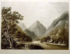 A View in Oheitepeha Bay in the Island of Otaheite, from Views in the South Seas, pub. 1791 by John Webber