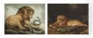 A Tigress; A Lion With Snake A Tigress; A Lion With Snake