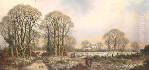 A Rustic Lane at Yuletide