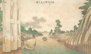 Sumida River Seen from Azuma Bridge (Azumabashi yori Sumida wo miru no zu)