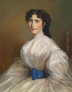Portrait Of A Lady In A White Dress