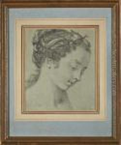 Tete De Jeune Femme De Profil by Adam Friedrich Oeser