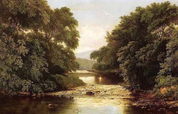 Fishing by a River - view 1