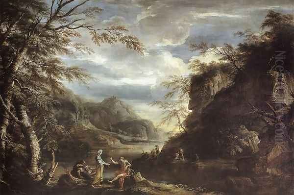 River Landscape with Apollo and the Cumean Sibyl c. 1655 - view 1