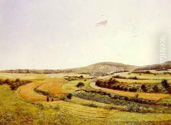 Harvesters In An Extensive Landscape - view 1