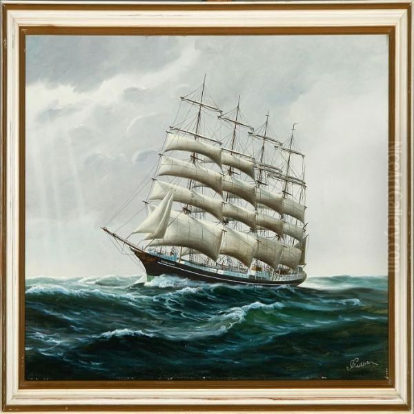 Ship Portrait Of The Danish Training Ship Kobenhavn - view 1