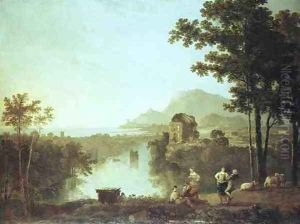 Extensive coastal landscape at evening by Richard Wilson