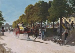 Arriving At The Plaza De Toros, Before The Gate Of Alcala, Madrid