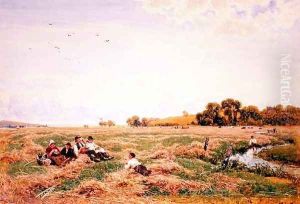 Harvesters Lunching by a Stream by Robert Thorne-Waite