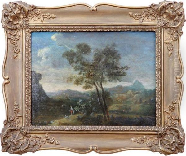 Landscape With Trees And Staffage - view 1