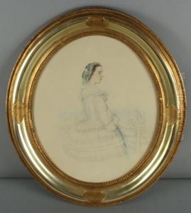 "dame Am Holzzaun"
