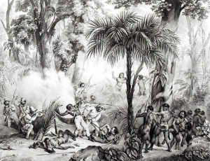 Guerillas, engraved by Victor Adam 1801-66