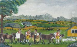 Ankunft Auf Der Alp by Johannes Rechsteiner