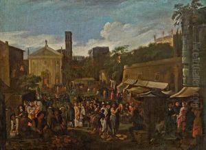 Marktszene In Einer Sudlichen Stadt