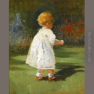 Child In A Garden by Mary Curtis Richardson