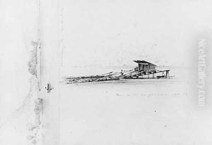Shickshinny, Pennsylvania (Susquehanna at Shickshinny); Weir on the Susquehanna by Thomas Addison Richards