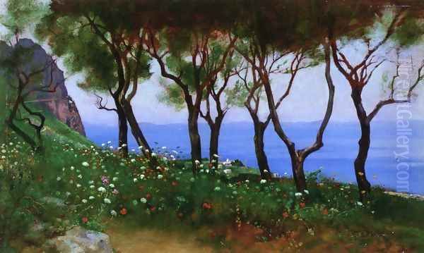 Cesina Landscape: Study for 'Twilight and Poppies - view 1