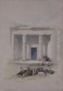 Scene Orientaliste Dans Ruines