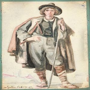 Portrait Of An Italian Shepherd Named Izedore Cabalo by Holger Roed