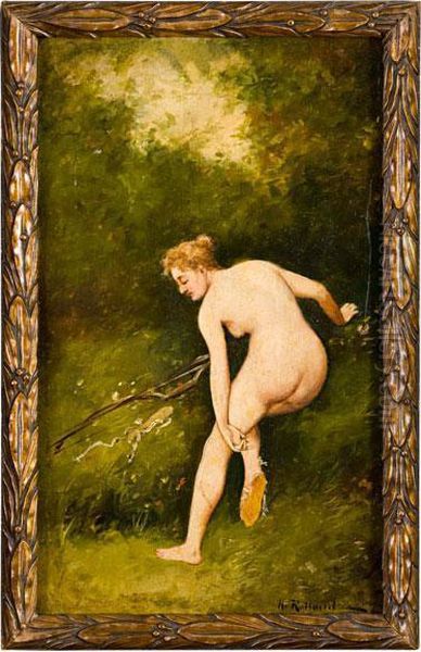 Nudo Di Donna Come Diana Nel Parco - view 1