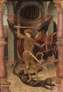 Saint Michel Terrassant Le Demon by Pedro Romana