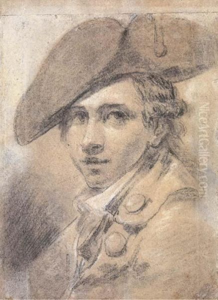 Portrait En Buste D'un Jeune Homme Portant Un Bicorne - view 1