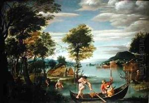 Landscape with Boats by Domenico Zampieri (Domenichino)