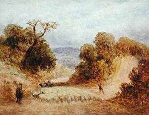 A Dusty Road 1868 by John Linnell