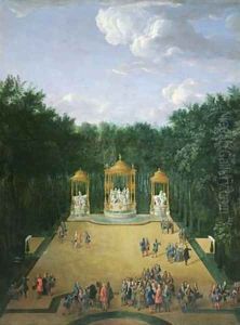 The Groves of the Baths of Apollo in the Gardens of Versailles 1713 by Pierre-Denis Martin