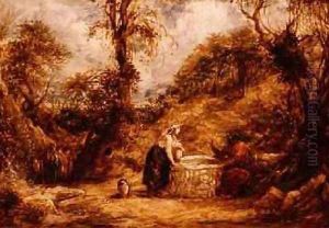 Christ and the Woman of Samaria at Jacobs Well by John Linnell