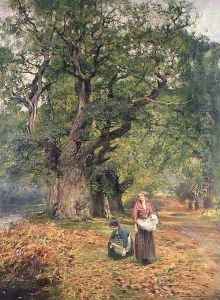Gathering Firewood by Henry John Yeend King