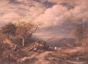 The Timber Waggon 1872 by John Linnell