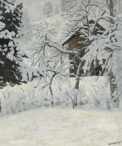 Winterlandschaft Mit Bauernhaus by Karl Friedrich Schobinger