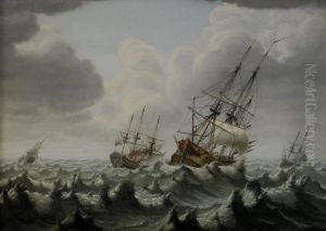Sjoslag Mellan Den Svenska Och
Engelska Flottan - Mojligen Orlogsskeppet Olands Strid 1704 by Johan Tietrich Schoultz