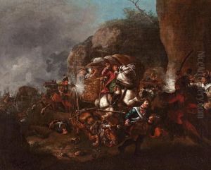 Escena De Batalla by Johann David Schubert