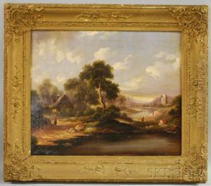 Cottage In Landscape by Walter Scott