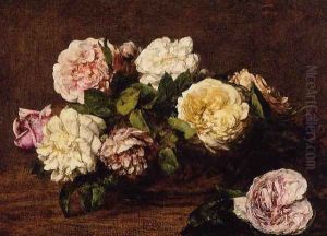 Flowers: Roses I by Ignace Henri Jean Fantin-Latour