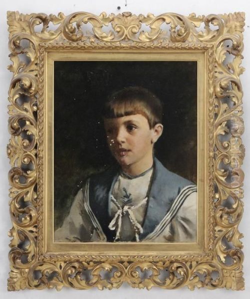 Portrait Of A Young Boy In A Sailor Suit - view 1