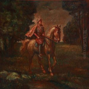 A German Knight On Horseback