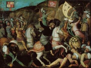 Saint James The Great At The Battle Of Clavijo by Michel Sittow