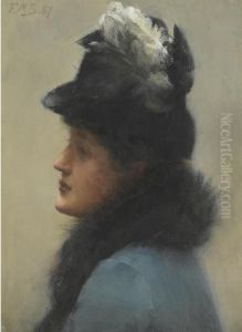 Portrait Of An Elegant Lady by Frank Markham Skipworth