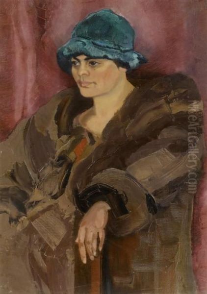 Woman In A Green Hat - view 1