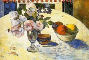 Flowers In A Fruit Bowl