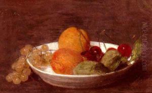 A Bowl Of Fruit by Ignace Henri Jean Fantin-Latour