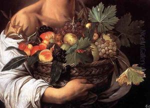 Boy with a Basket of Fruit (detail) c. 1593 by Caravaggio