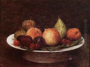 Plate of Fruit by Ignace Henri Jean Fantin-Latour